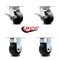 Service Caster 4 Inch Kingpinless Polyolefin Wheel Caster Brakes 2 Rigid, 2PK SCC-KP30S420-POR-SLB-2-R-2 - alternate 6